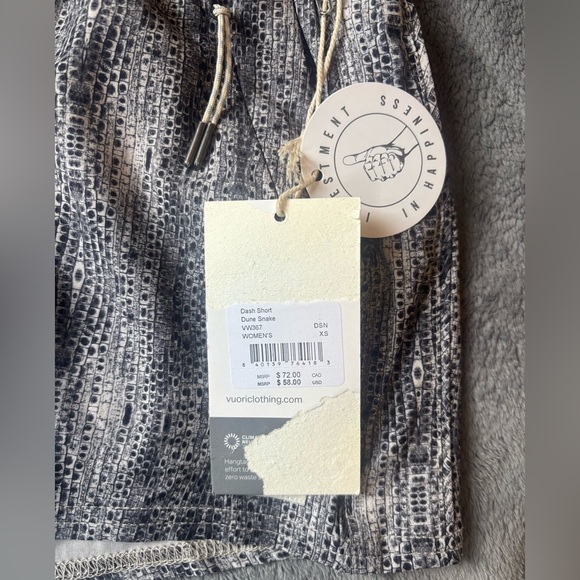 VUORI Dash Short Women's Performance Shorts dune snake size XS - Picture 5 of 5